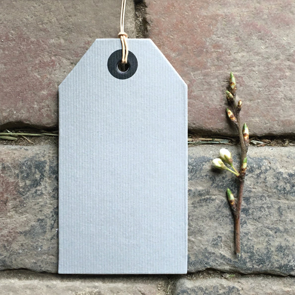 Large Grey Gift Label | East of India Gift Tags East of India Large Gift Label - Grey