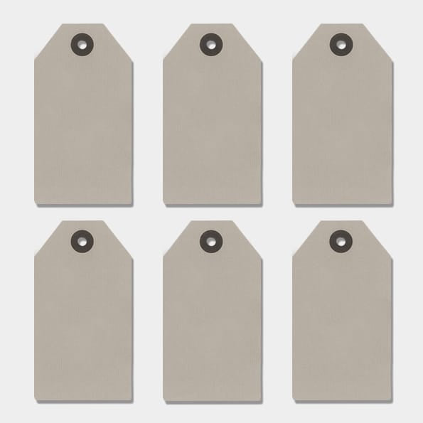 Large Grey Gift Labels, Pack of 6 | East of India Gift Tags East of India Large Gift Labels - Grey, Pack of 6