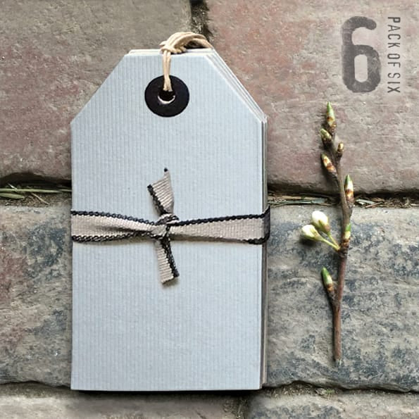 Large Grey Gift Labels, Pack of 6 | East of India Gift Tags East of India Large Gift Labels - Grey, Pack of 6