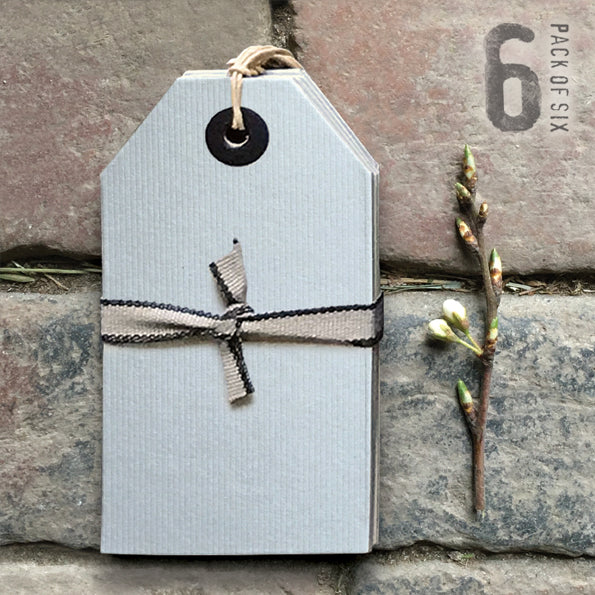 Large Grey Gift Labels, Pack of 6 | East of India Gift Tags East of India Large Gift Labels - Grey, Pack of 6