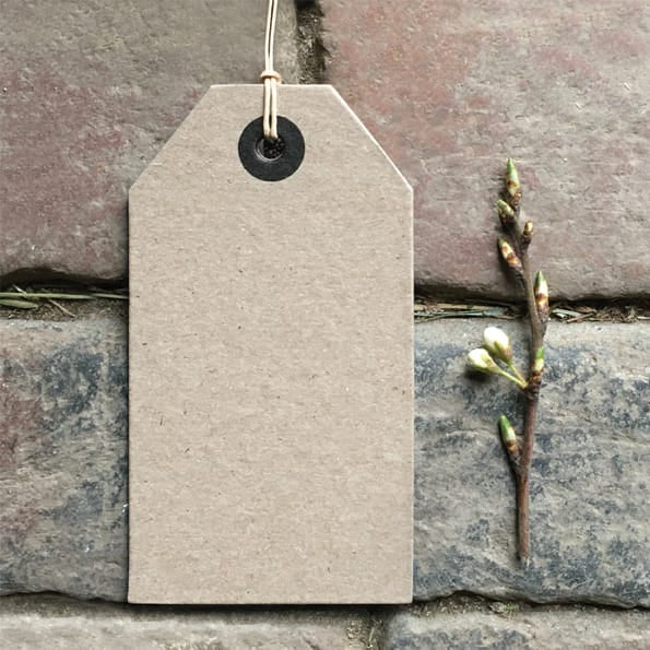 Large Kraft Gift Label | East of India Gift Tags East of India Large Gift Label - Kraft