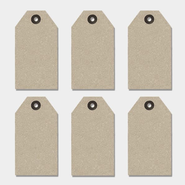 Large Kraft Gift Labels, Pack of 6 | East of India Gift Tags East of India Large Gift Labels - Kraft, Pack of 6