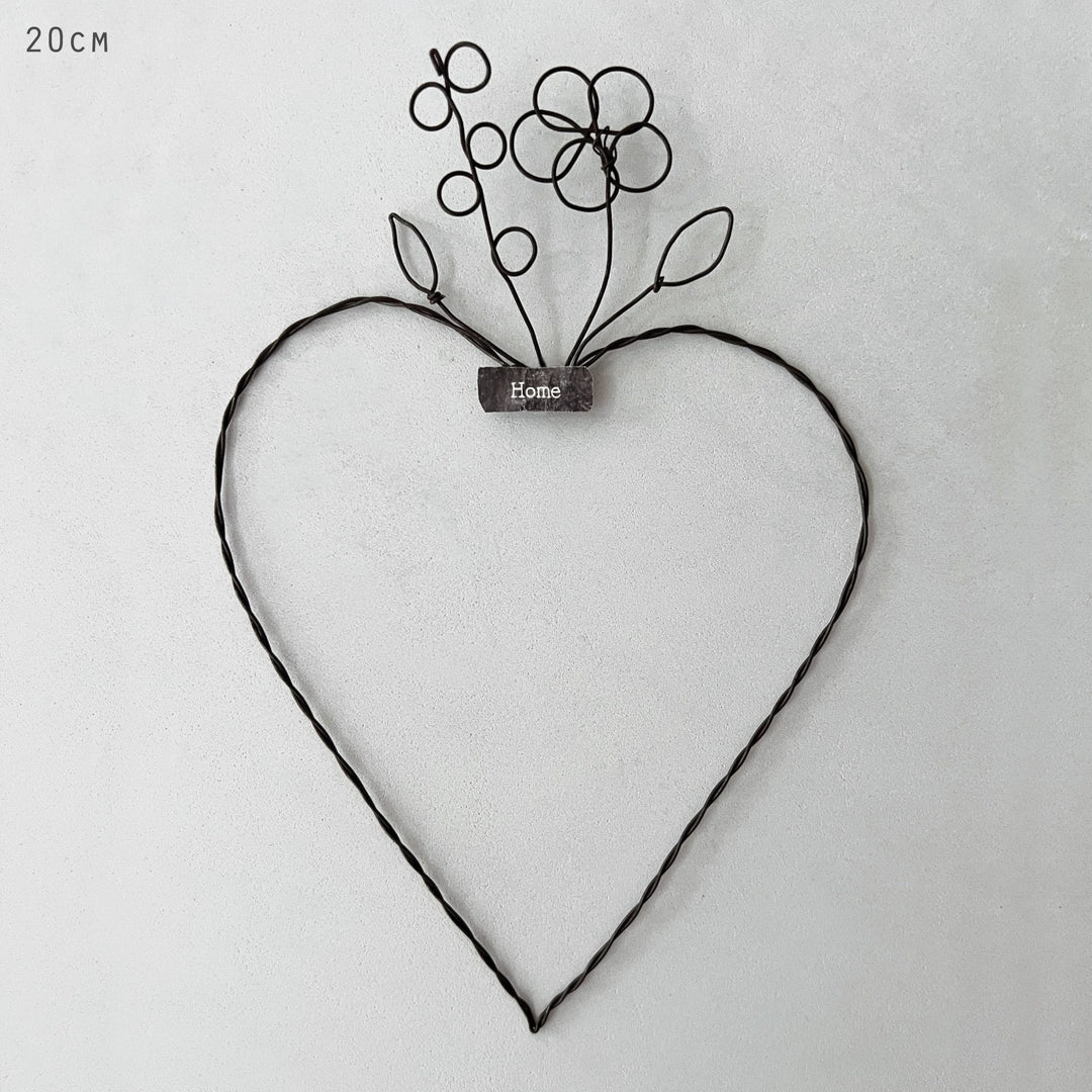 Large Metal Hanging Heart Home | East of India Hanging Decoration East of India Large Metal Hanging Heart - Home