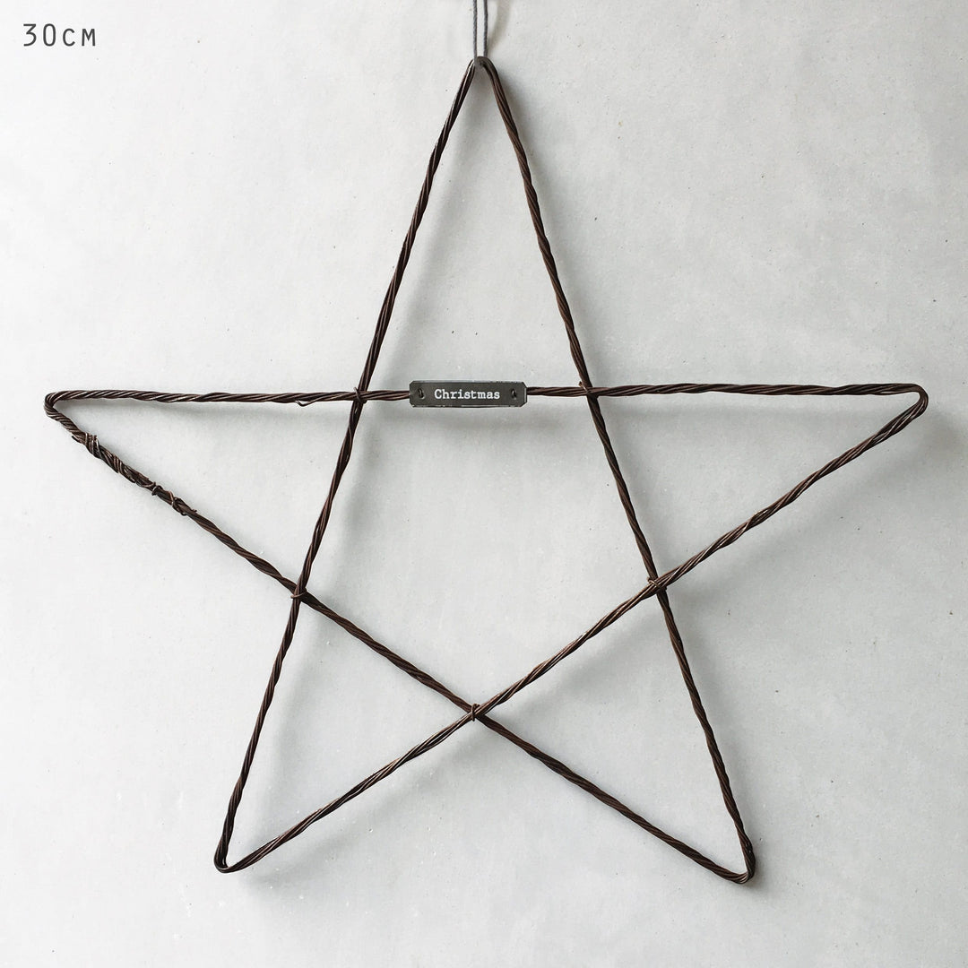 Large Metal Hanging Star Christmas Decoration | East of India Christmas Decoration East of India Large Metal Hanging Star - Christmas
