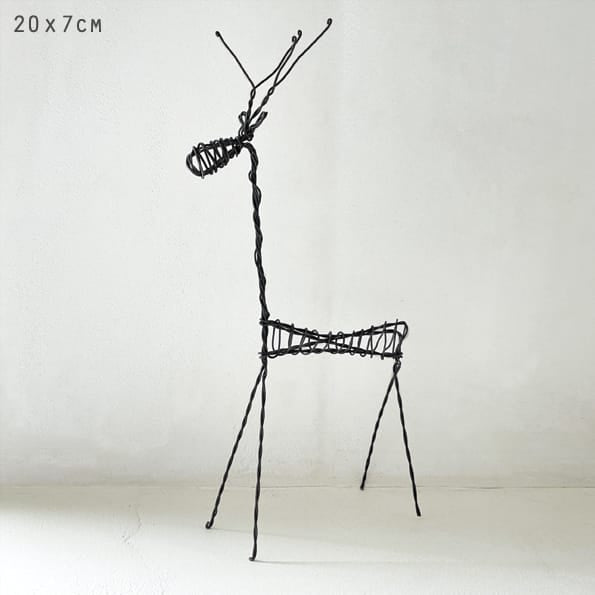 Large Rusty Wire Standing Reindeer | East of India Christmas Decoration East of India Large Rusty Wire Standing Reindeer