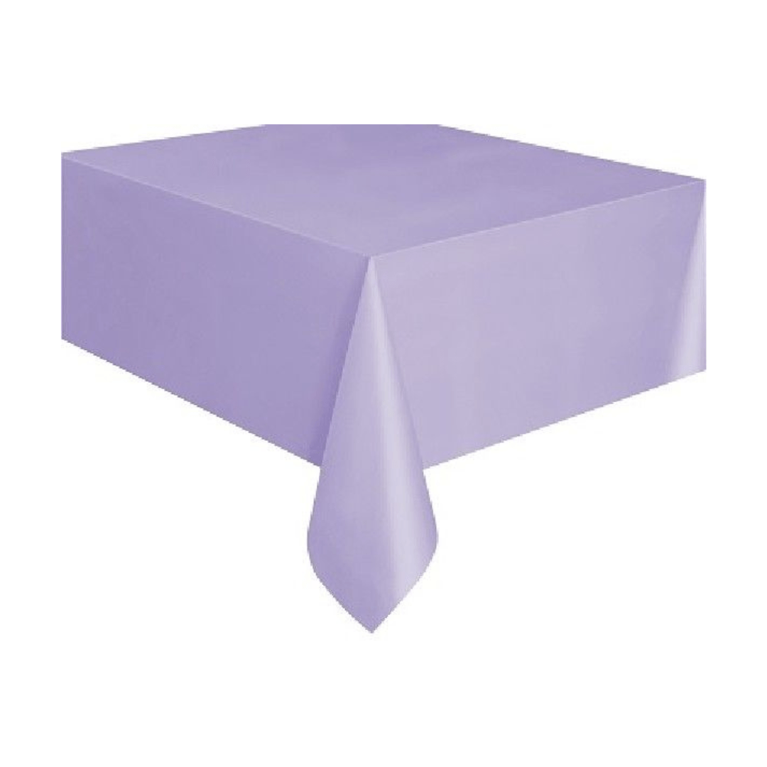 Lavender Plastic Party Tablecover - Pastel Purple Party Supplies table cover Lavender Plastic Party Tablecover