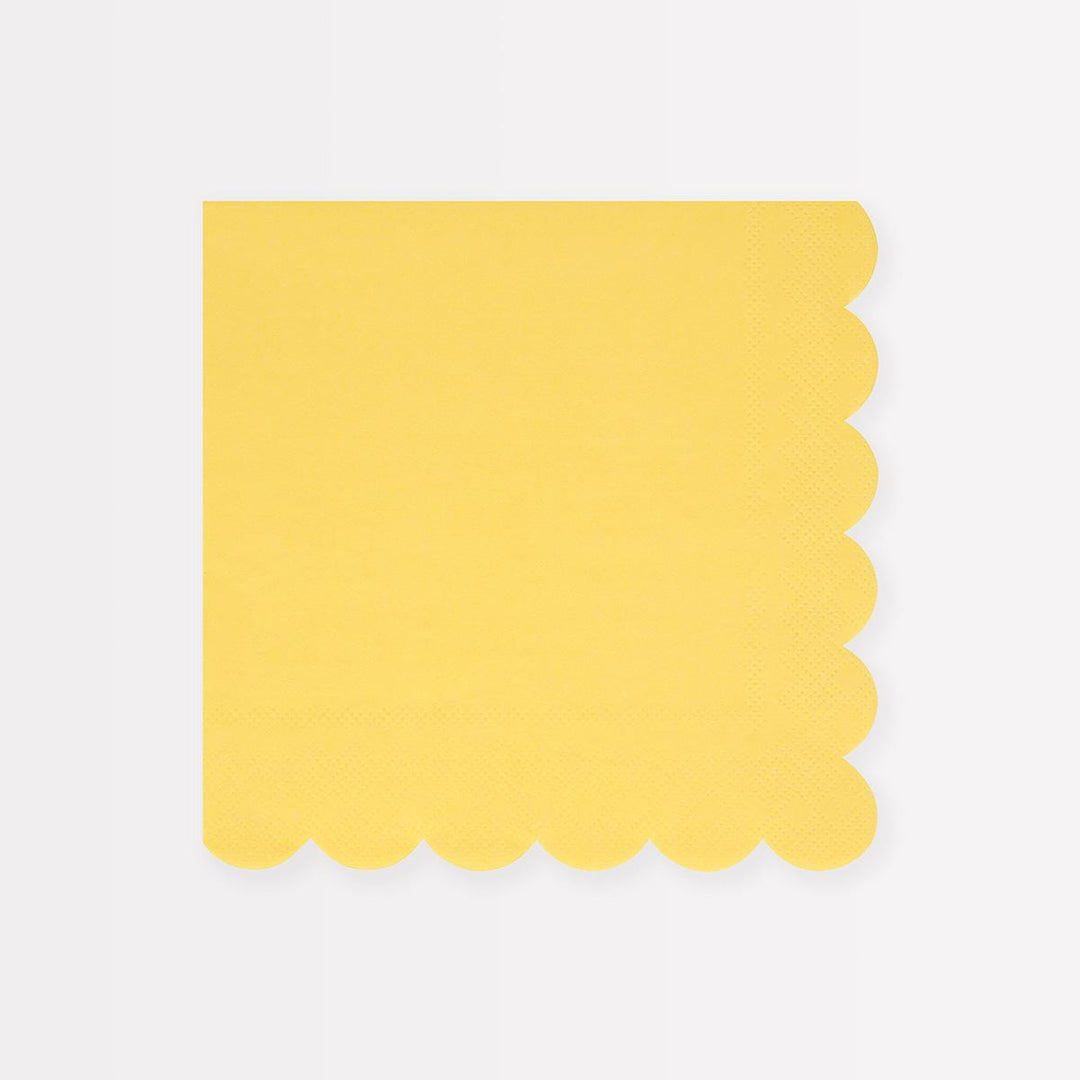 Lemon Sherbet Large Party Napkins x 16 | Meri Meri party napkins Lemon Sherbet Large Party Napkins x 16