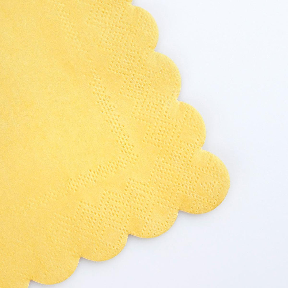Lemon Sherbet Large Party Napkins x 16 | Meri Meri party napkins Lemon Sherbet Large Party Napkins x 16