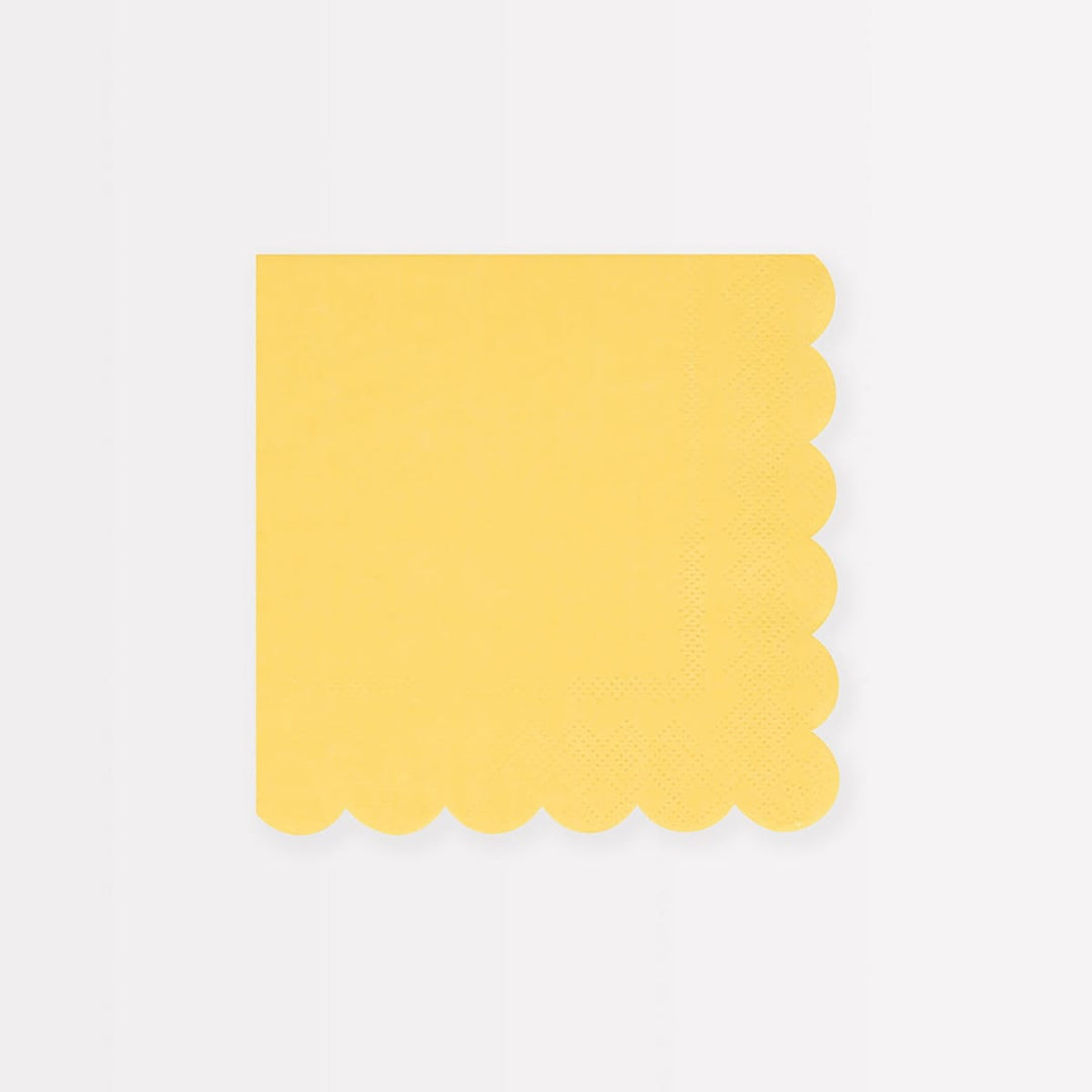 Lemon Sherbet Small Party Napkins x 16 | Meri Meri party napkins Lemon Sherbet Small Party Napkins x 16