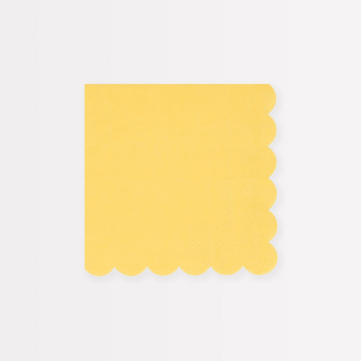 Lemon Sherbet Small Party Napkins x 16 | Meri Meri party napkins Lemon Sherbet Small Party Napkins x 16