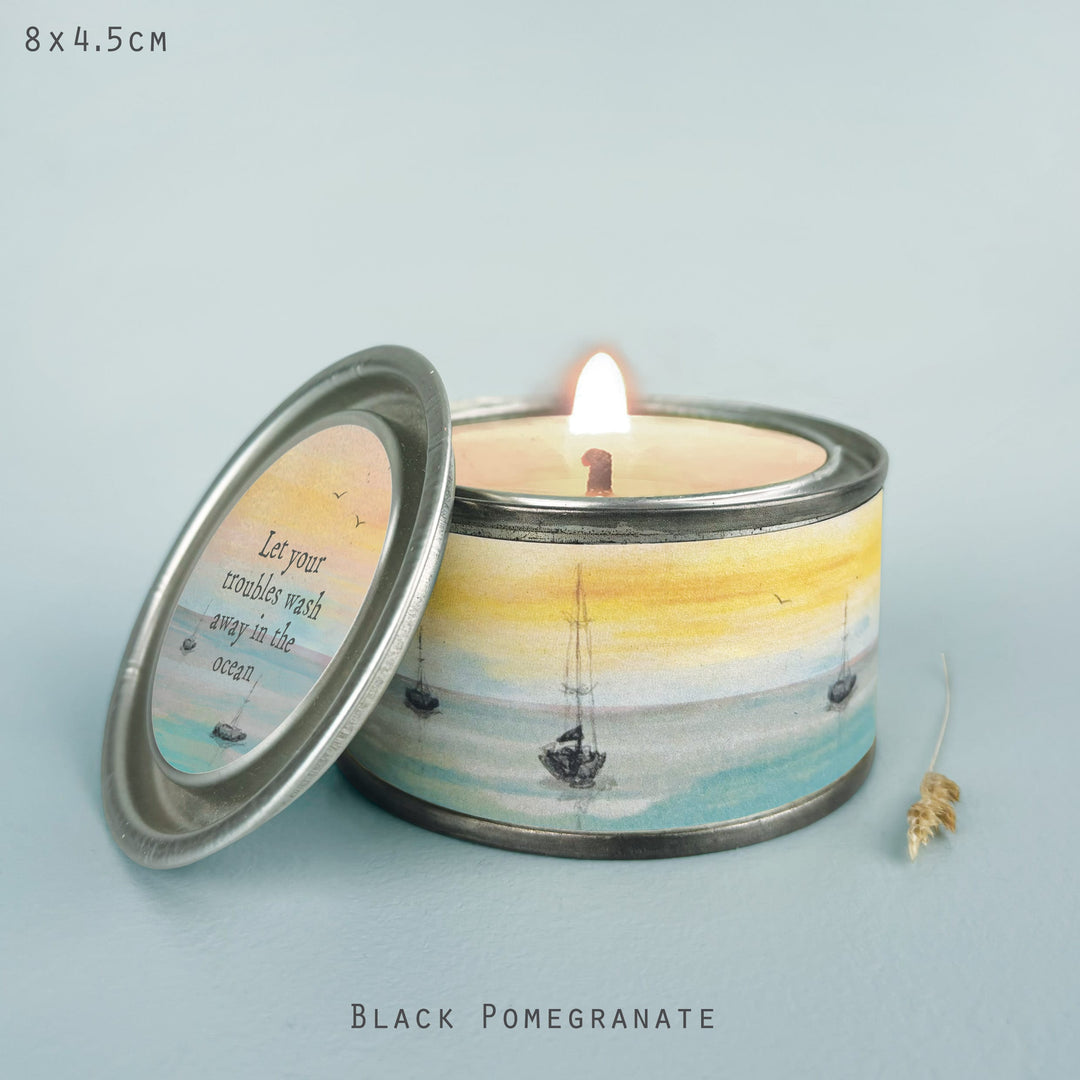Let Your Troubles Wash Away In The Ocean Candle | East of India Candles East of India Seascape Candle - Let Your Troubles Wash Away In The Ocean
