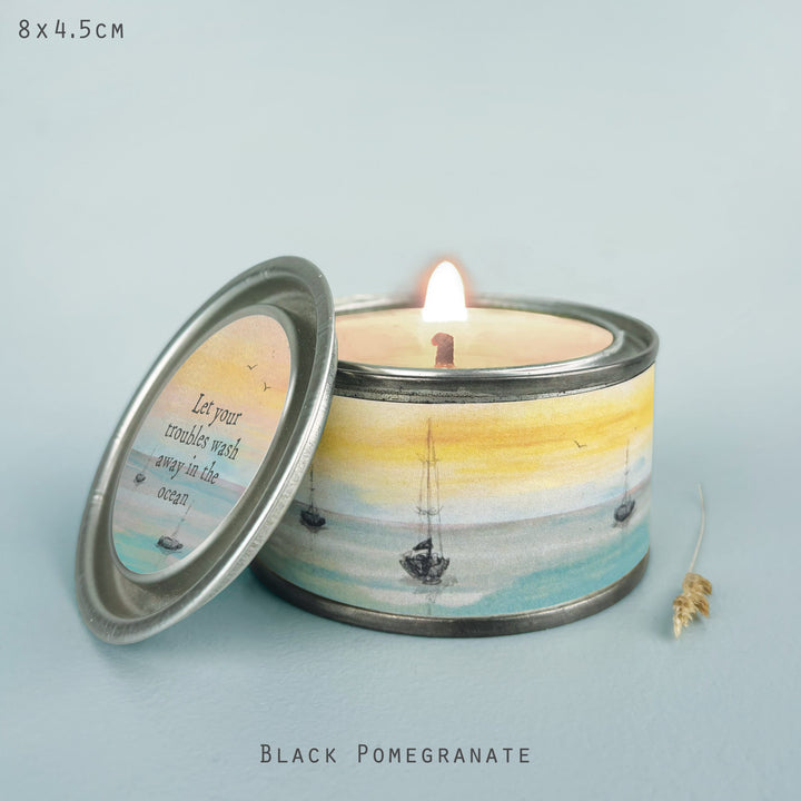Let Your Troubles Wash Away In The Ocean Candle | East of India Candles East of India Seascape Candle - Let Your Troubles Wash Away In The Ocean