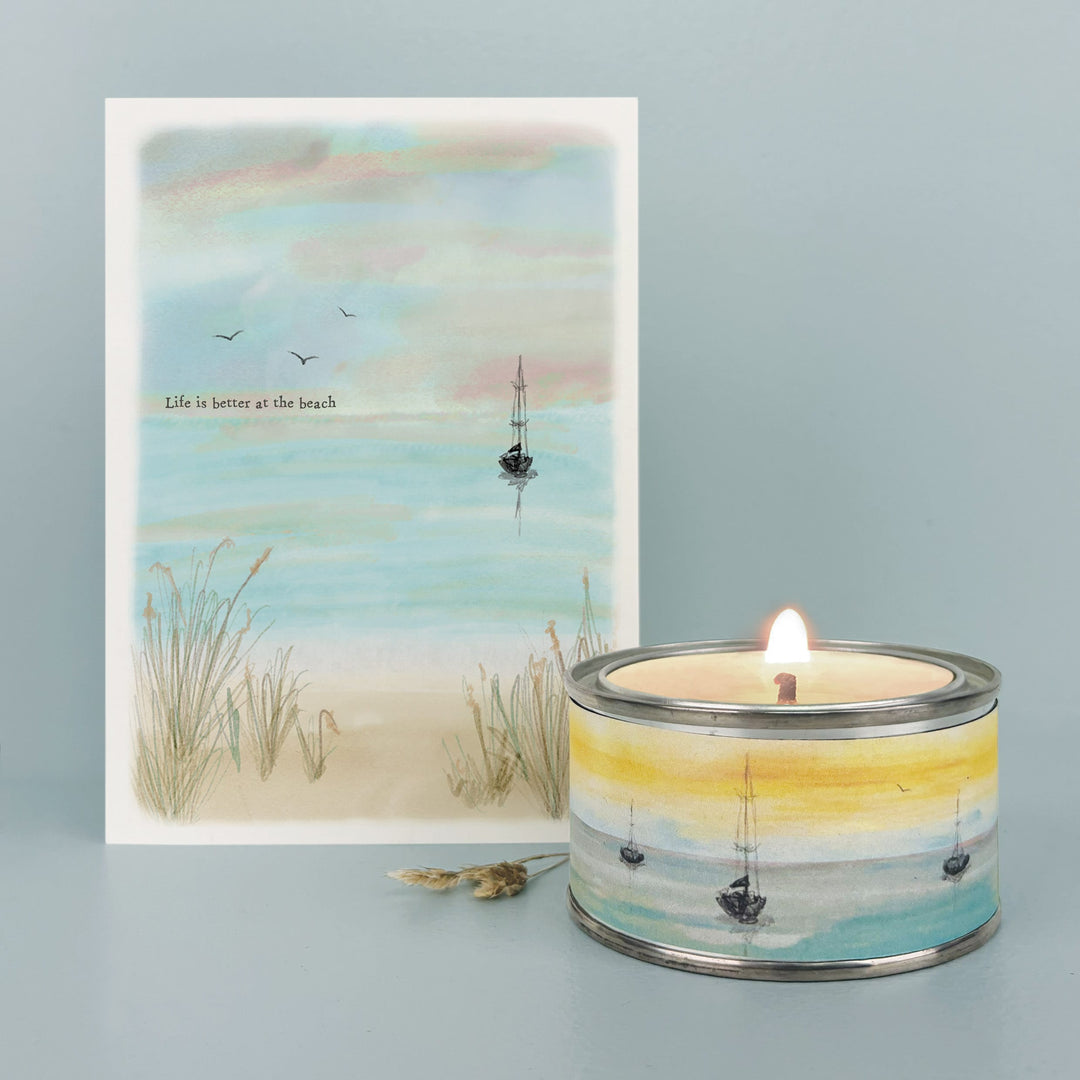 Let Your Troubles Wash Away In The Ocean Candle | East of India Candles East of India Seascape Candle - Let Your Troubles Wash Away In The Ocean