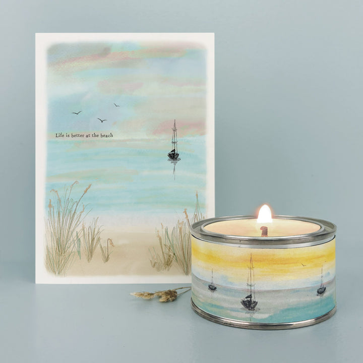 Let Your Troubles Wash Away In The Ocean Candle | East of India Candles East of India Seascape Candle - Let Your Troubles Wash Away In The Ocean
