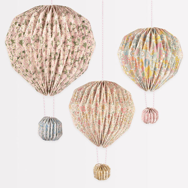 Liberty Origami Balloon Decorations x 3 | Meri Meri | Little Big Party Party Decorations Meri Meri x Liberty Origami Balloon Decorations x 3