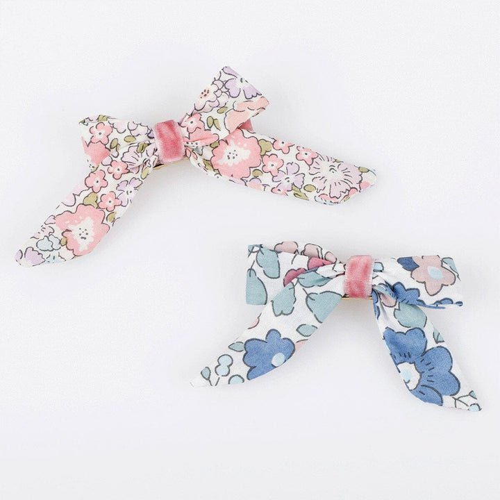 Liberty Print Floral Pattern Bow Hair Clips x 4 Hair Clips Liberty Print Floral Pattern Bow Hair Clips x 4