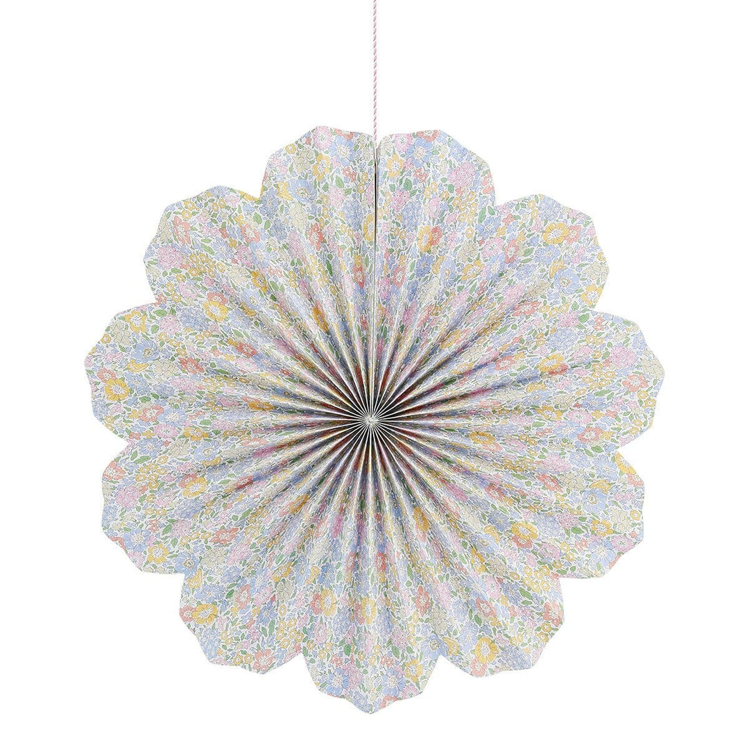 Liberty Print Paper Pinwheel Decorations x 6 Hanging Decoration Liberty Print Paper Pinwheel Decorations x 6