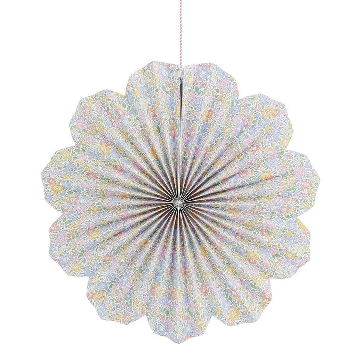 Liberty Print Paper Pinwheel Decorations x 6 Hanging Decoration Liberty Print Paper Pinwheel Decorations x 6