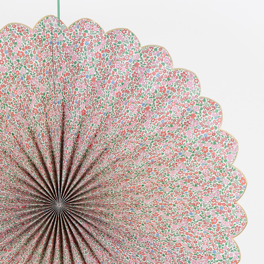 Liberty Red &amp; Green Giant Pinwheels x 3 | Meri Meri | Little Big Party Party Decorations Meri Meri x Liberty Red &amp; Green Giant Pinwheels x 3