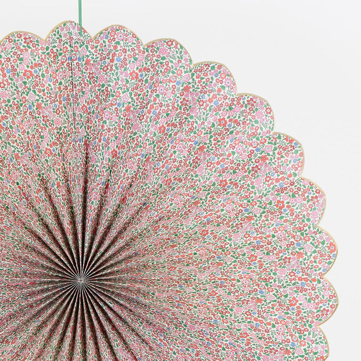 Liberty Red &amp; Green Giant Pinwheels x 3 | Meri Meri | Little Big Party Party Decorations Meri Meri x Liberty Red &amp; Green Giant Pinwheels x 3