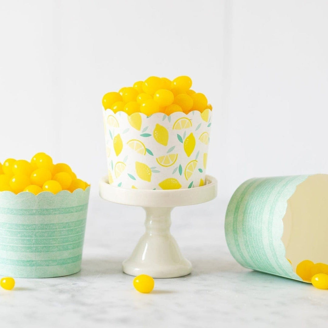 food cups Light Blue and Yellow Lemon Food Cups x 50