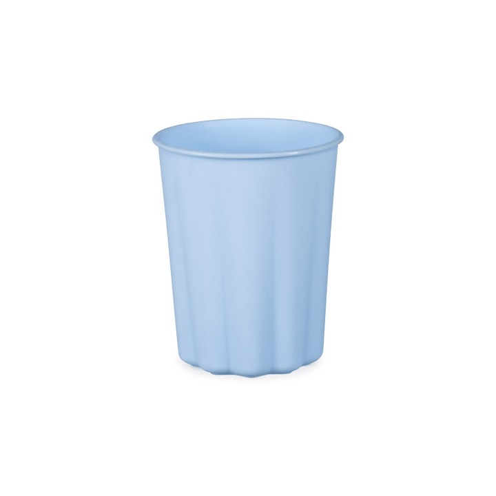Light Blue Frill Plastic Party Cups x 4 - Eco Friendly Party party cups Light Blue Frill Plastic Party Cups x 4
