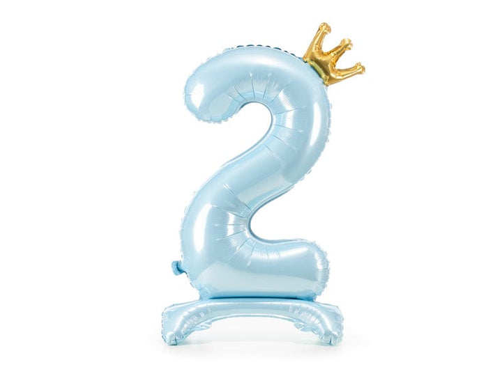 Foil Balloon Light Blue Standing Number 2 Foil Balloon - 33 inch