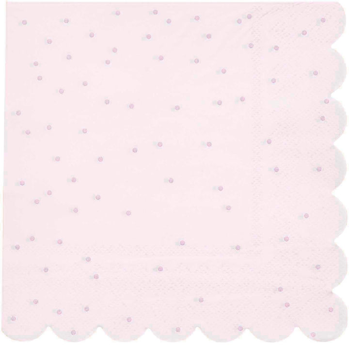Light Pink Dots Party Napkins x 20 Paper Napkins Light Pink Dots Party Napkins x 20