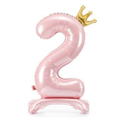 Light Pink Standing Number 2 Foil Balloon - 33 inch – Little Big Party Co.