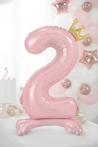 Foil Balloon Light Pink Standing Number 2 Foil Balloon - 33 inch