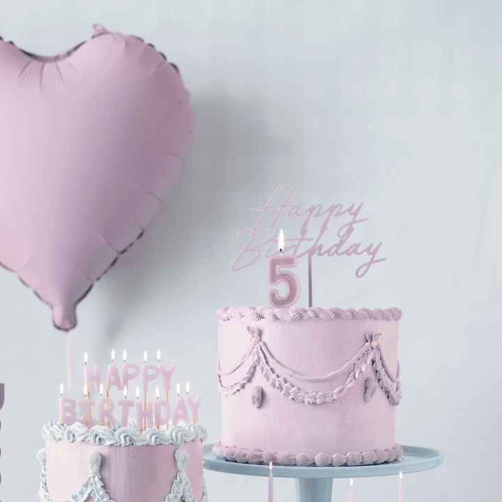 Light Purple Happy Birthday Cake Topper Cake Topper Light Purple Happy Birthday Cake Topper