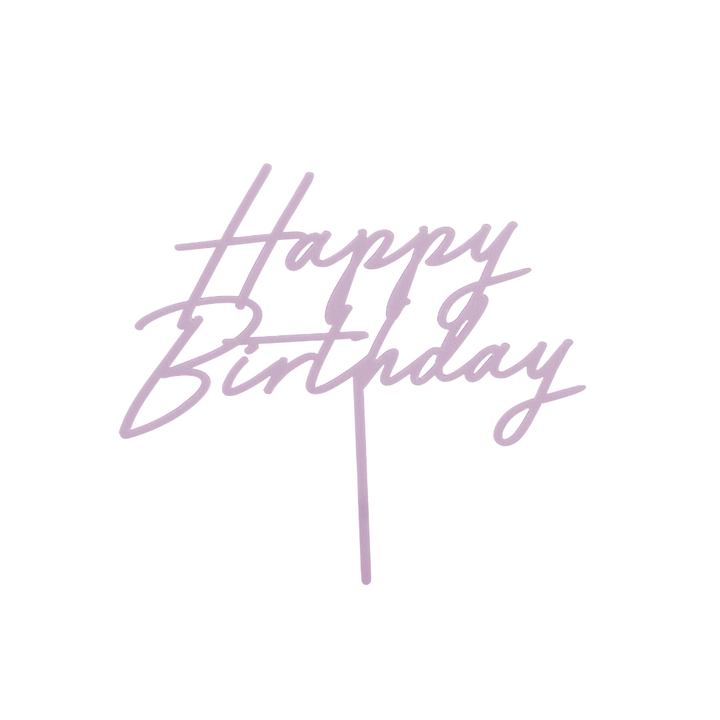 Light Purple Happy Birthday Cake Topper Cake Topper Light Purple Happy Birthday Cake Topper