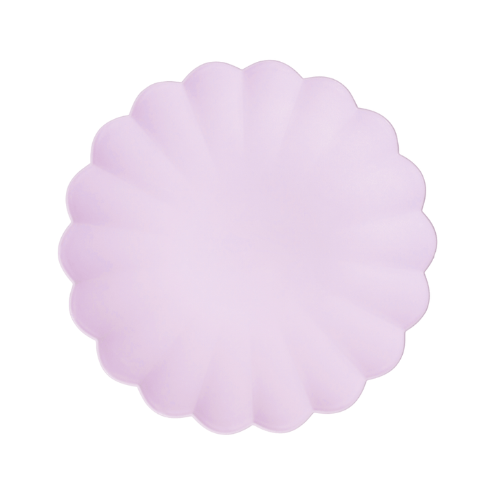 Light Violet Frill Plastic Party Plates x 4 - Eco Friendly Party party plates Light Violet Frill Plastic Party Plates x 4