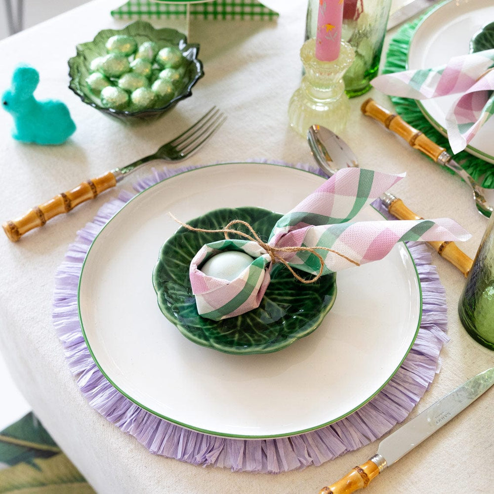 Lilac & Green Gingham Paper Napkins x 20 Paper Napkins Lilac & Green Gingham Paper Napkins x 20