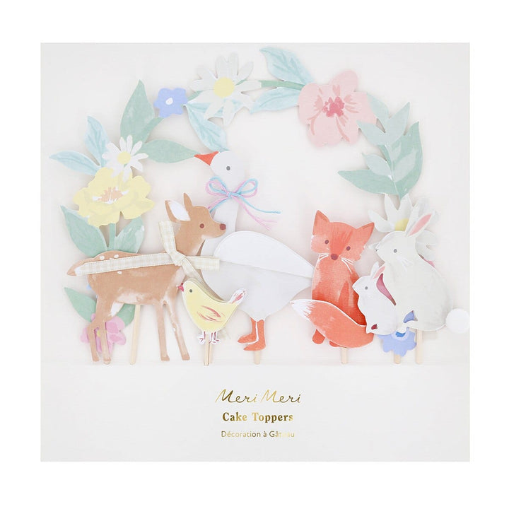 Little Animals Cake Toppers x 8 - Meri Meri Cake Decorating UK Cake Decorating Supplies Little Animals Cake Toppers x 8