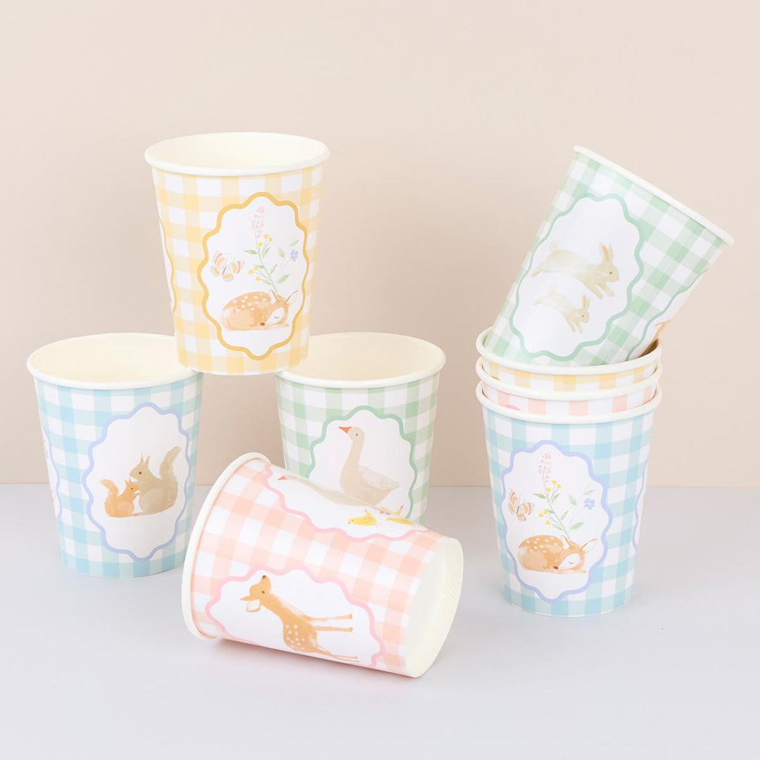 Little Animals Cups x 8 | Party Tableware UK Tableware Little Animals Cups x 8