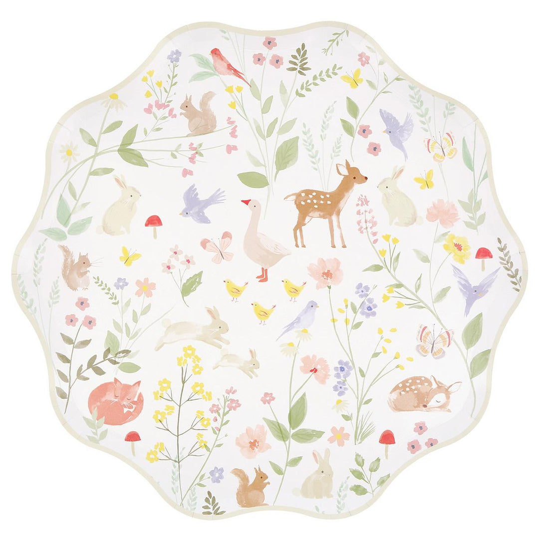 Little Animals Dinner Plates x 8 | Party Tableware UK Tableware Little Animals Dinner Plates x 8