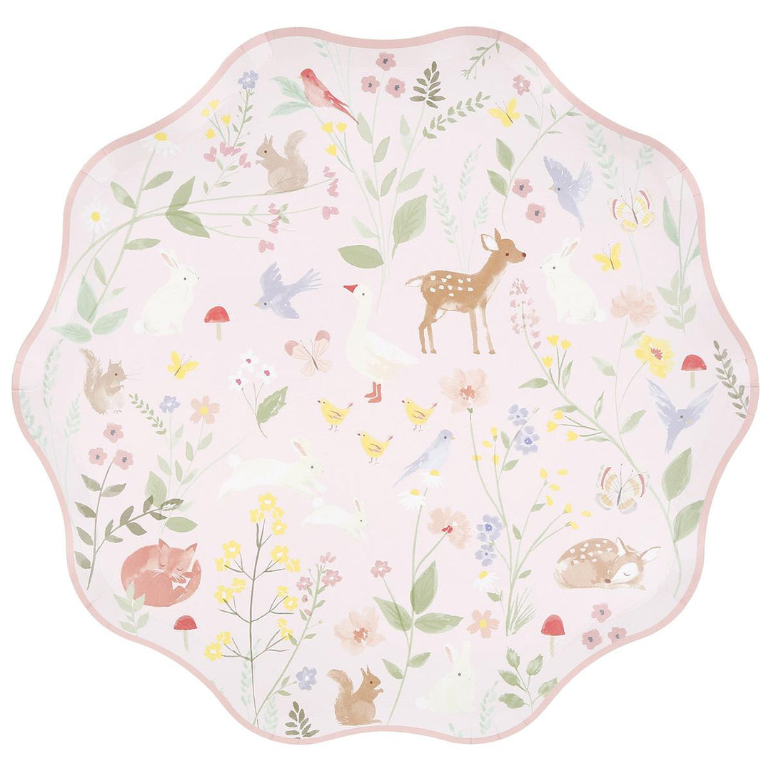 Little Animals Dinner Plates x 8 | Party Tableware UK Tableware Little Animals Dinner Plates x 8