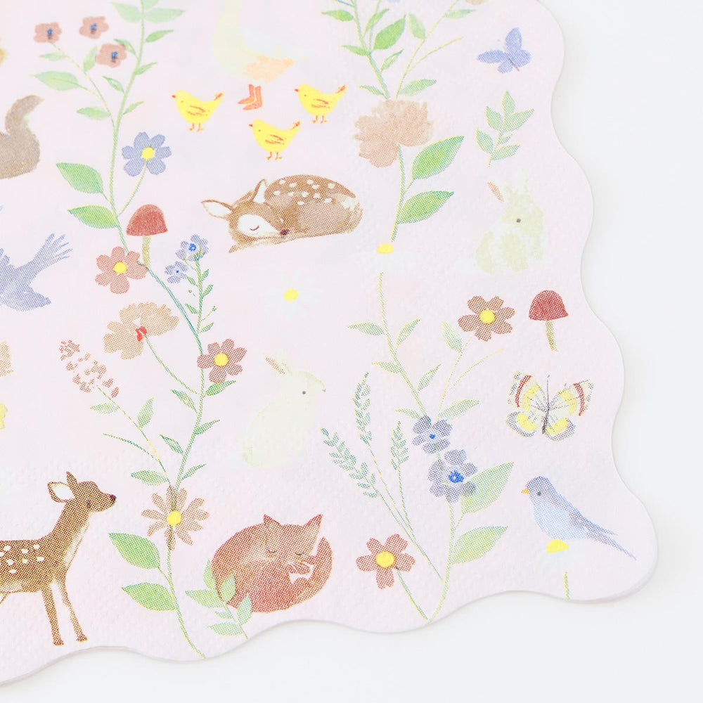 Little Animals Large Napkins x 16 | Party Tableware UK Tableware Little Animals Large Napkins x 16