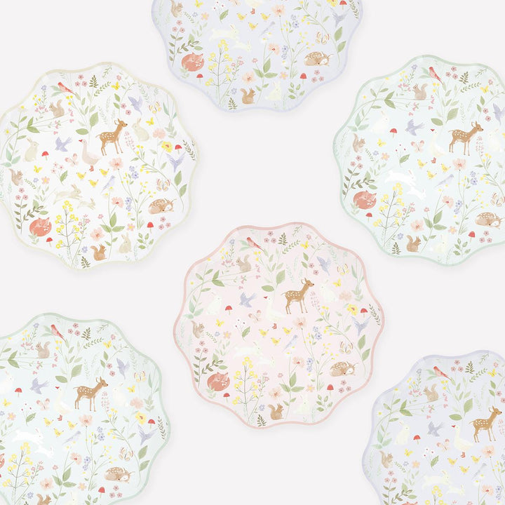 Little Animals Side Party Plates x 8 party plates Little Animals Side Party Plates x 8