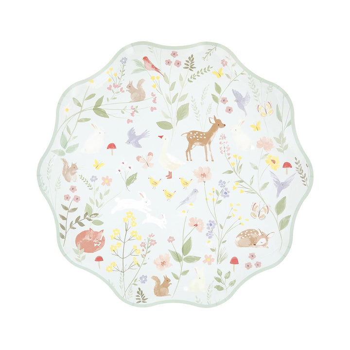 Little Animals Side Party Plates x 8 party plates Little Animals Side Party Plates x 8
