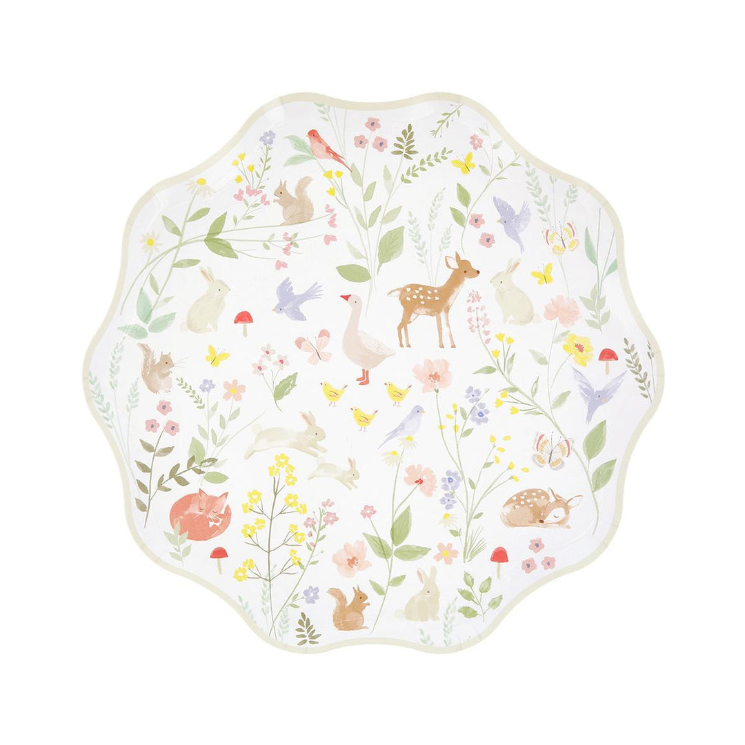 Little Animals Side Party Plates x 8 party plates Little Animals Side Party Plates x 8
