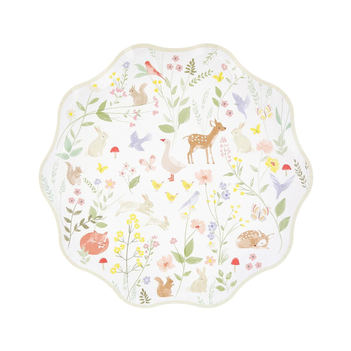 Little Animals Side Party Plates x 8 party plates Little Animals Side Party Plates x 8