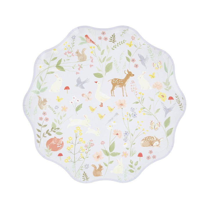 Little Animals Side Party Plates x 8 party plates Little Animals Side Party Plates x 8