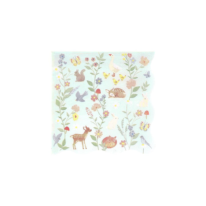 Little Animals Small Napkins x 16 | Party Tableware UK Tableware Little Animals Small Napkins x 16