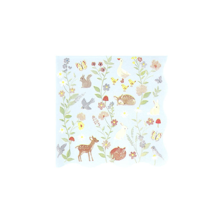 Little Animals Small Napkins x 16 | Party Tableware UK Tableware Little Animals Small Napkins x 16
