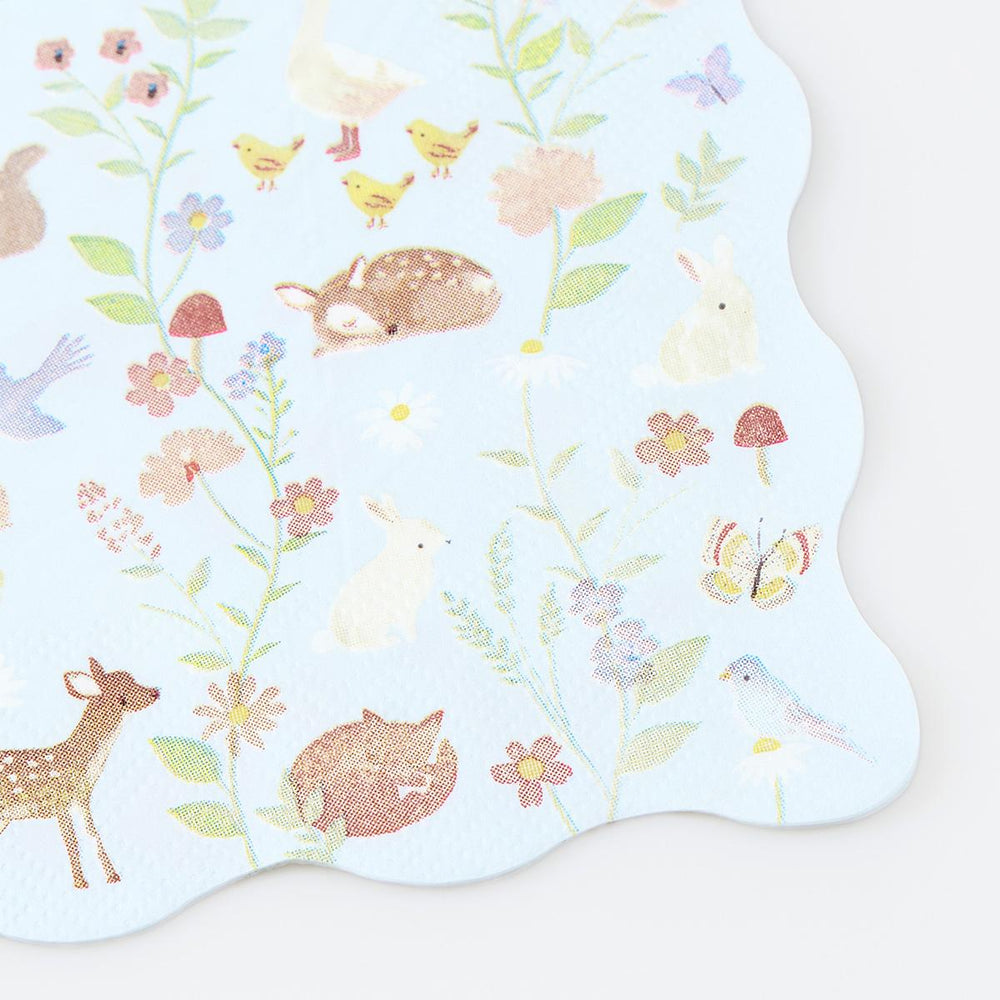 Little Animals Small Napkins x 16 | Party Tableware UK Tableware Little Animals Small Napkins x 16