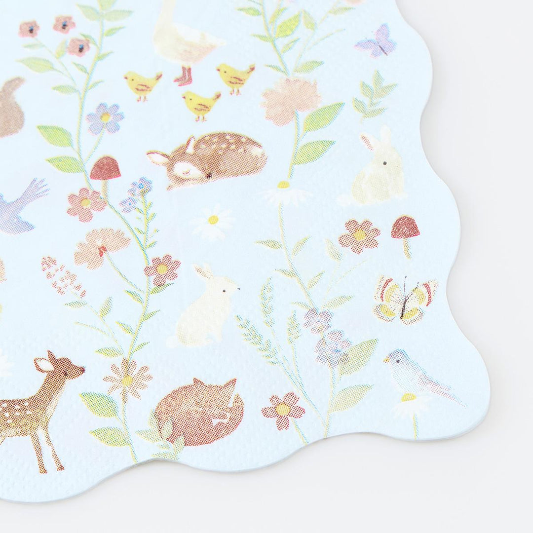 Little Animals Small Napkins x 16 | Party Tableware UK Tableware Little Animals Small Napkins x 16