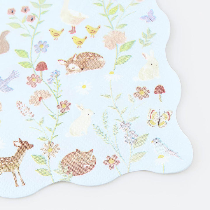 Little Animals Small Napkins x 16 | Party Tableware UK Tableware Little Animals Small Napkins x 16