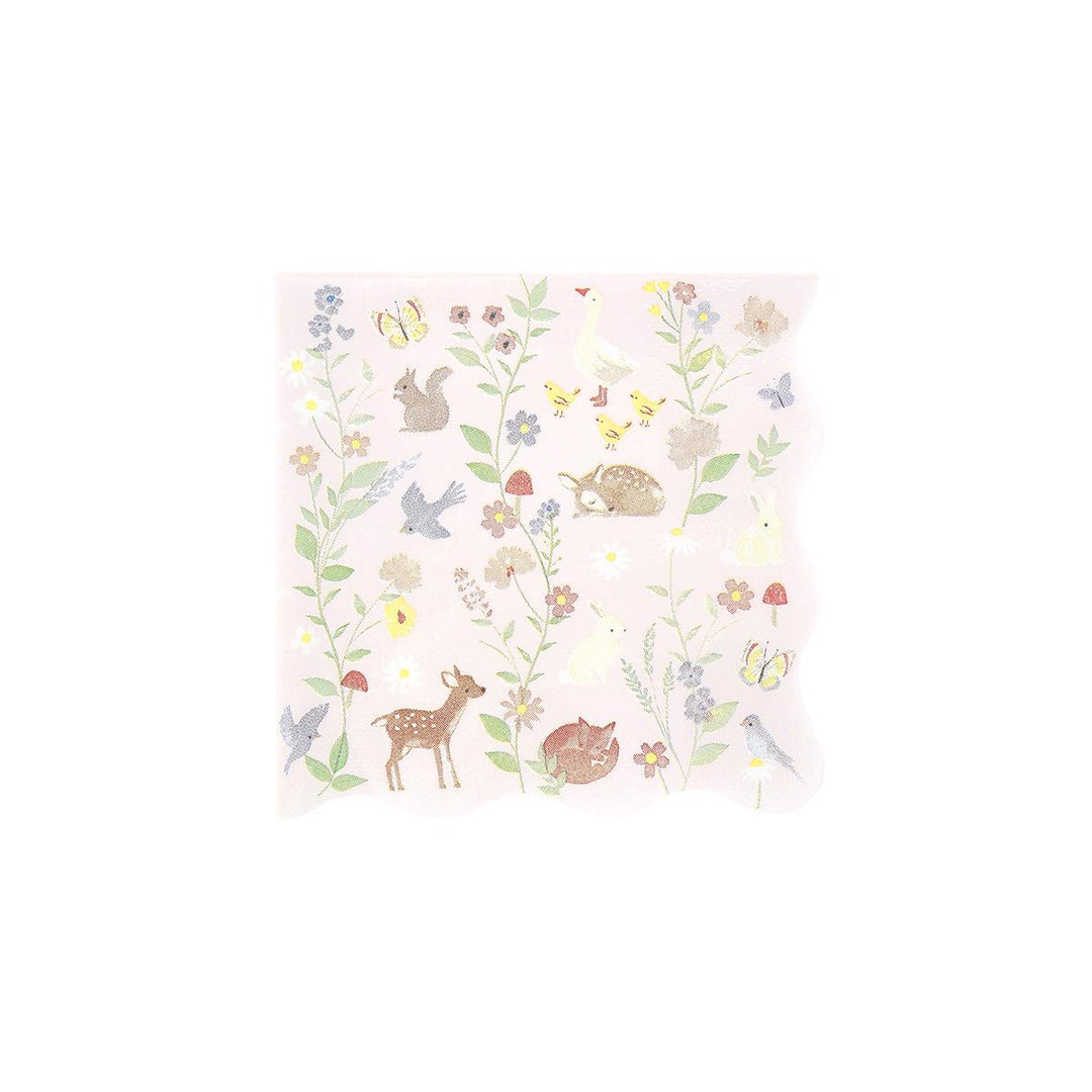 Little Animals Small Napkins x 16 | Party Tableware UK Tableware Little Animals Small Napkins x 16